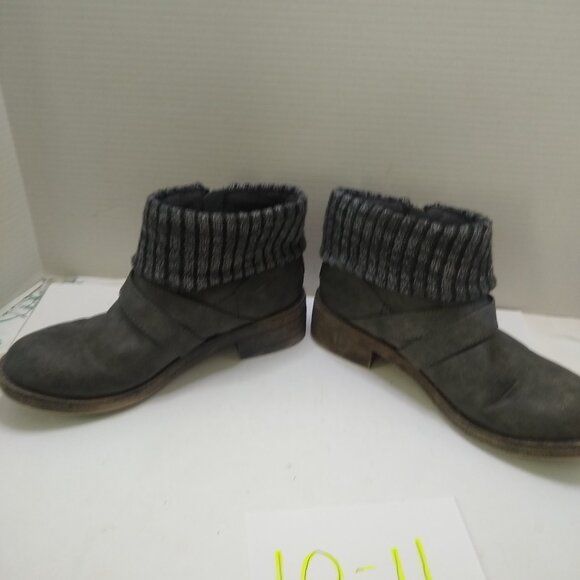 Rocket Dog Boots Womens 8 Bentley Ankle Bootie Gray Side Zip Block Heels - Picture 7 of 7